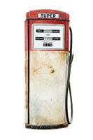 Old fuel pump on white background photo