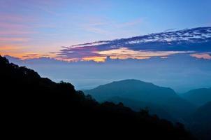 Sunrise at Doi Ang Khang in Chiang Mai province of Thailand photo