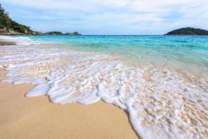 Beach and waves at Similan National Park in Thailand photo