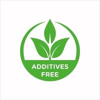 Additives free rubber stamp icon vector