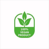 vegan stamp icon logo template vector