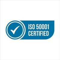 ISO 50001 standard medal - Energy management vector