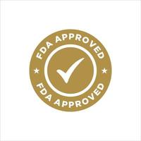 FDA Approved Food and Drug Administration stamp, icon, symbol, label, badge, logo, seal vector