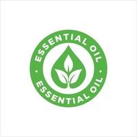 Essential oil logo template illustration. suitable for product label vector