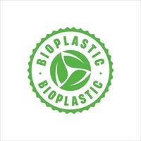 sello bioplástico, sello biodegradable, vector compostable