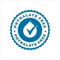 Phthalate free icon. Round isolated symbol. vector