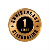 1 years anniversary celebration design template. 1 years anniversary vector stamp