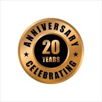 20 years anniversary celebration design template. 20 years anniversary vector stamp