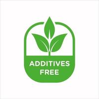 Additives free rubber stamp icon vector