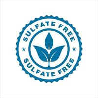 Sulfate free round icon. Symbol for personal care products. badge stamp stickers vector