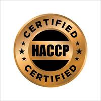 HACCP - Hazard Analysis and Critical Control Points gold vector