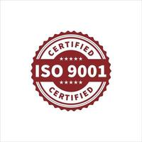 ISO 9001 Certified vector Emblem