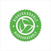 sello bioplástico, sello biodegradable, vector compostable