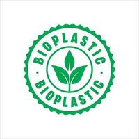 sello bioplástico, sello biodegradable, vector compostable