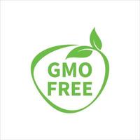 Green colored GMO free emblems, badge, logo, icon. VECTOR stock illustration