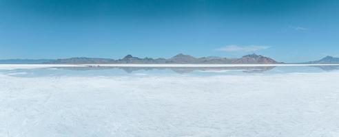 Aerial view of the special Bonneville state park at Utah photo