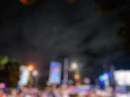 unfocused blur image of a City scene at night photo