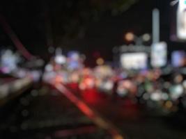 unfocused blur image of a City scene at night photo