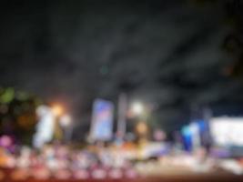 unfocused blur image of a City scene at night photo