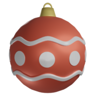 enfeite de bola de natal 3d png