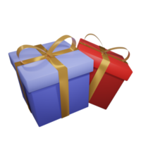 3D-Weihnachtsgeschenkbox png