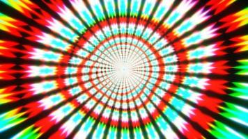 hypnotisk blå röd runda 3d vj slinga, trendig abstrakt bakgrund. hög kvalitet 4k antal fot video