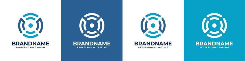 logotipo de monograma de tecnología global de letra nn o uu, adecuado para cualquier negocio con iniciales nn o uu. vector