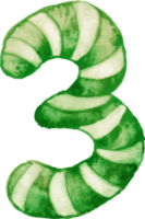 watercolor new year number png