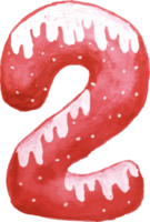 watercolor new year number png