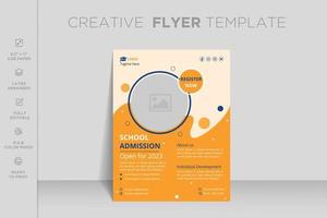 Back to school admission social media post or web banner template or square flyer poster design. vector