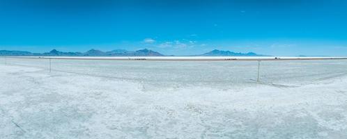 Aerial view of the special Bonneville state park at Utah photo