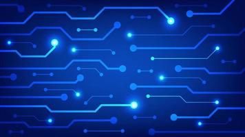 Circuit board with blue lighting background. technology and hi tech graphic design element concept vector