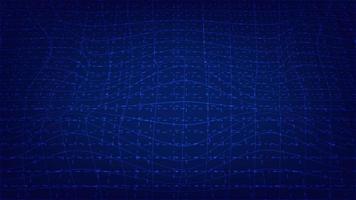 abstract line wave pattern on blue lighting. futuristic and technology background concept vector