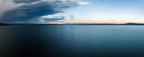 Beautiful evening view of the Yellowstone National Park photo