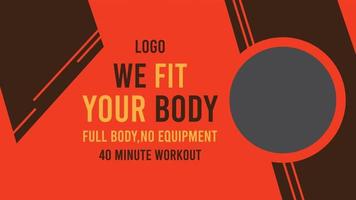 Sport video thumbnail, sport banner template vector