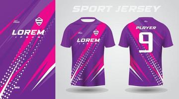 purple pink sport jersey design vector