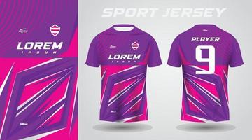 diseño de camiseta deportiva rosa púrpura vector