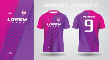 diseño de camiseta deportiva rosa púrpura vector