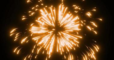 Abstract background of bright yellow orange fiery glowing shiny bright beautiful festive fireworks salute photo