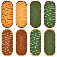 Big set homemade cookie different taste in pastry biscuit vector