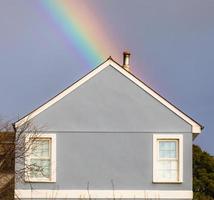 Rainbow Over House photo