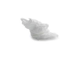Single screwed or crumpled tissue paper napkin after used isolated on white background with clipping path photo