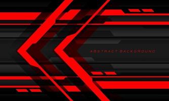 Abstract red cyber arrow direction geometric design modern futuristic technology background vector
