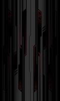 Abstract red black cyber circuit shadow on grey metallic design modern technology futurisitc background vector