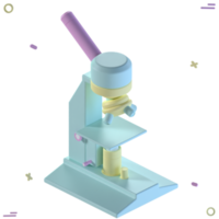 3d icona microscopio png