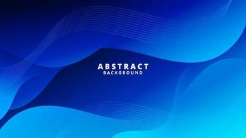 Abstract Blue Fluid Wave Background vector