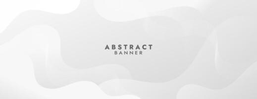 Abstract White Fluid Wave Banner Template vector