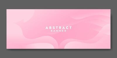 Abstract Pink Fluid Wave Banner Template vector