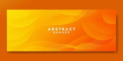 Abstract Orange Fluid Wave Banner Template vector