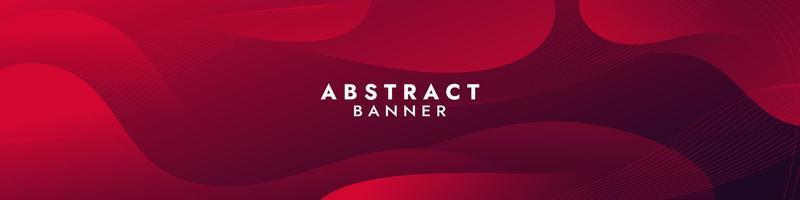 Abstract Red Fluid Wave Banner Template vector